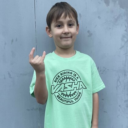 Dětské tričko Vasha "Bike Riding is a Beautiful Thing" Zelené